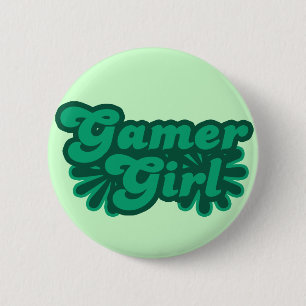 Bóton Redondo 5.08cm Gamer Girl Retro