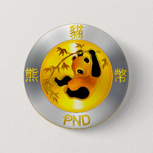 Bóton Redondo 5.08cm GANHOS de Pandacoin