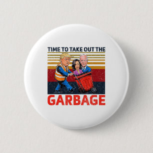 Bóton Redondo 5.08cm Garbyge Para Trump 2024 É Um Momento Engraçado Par