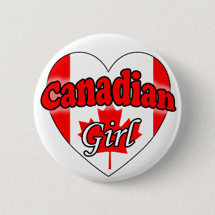 Bóton Redondo 5.08cm Garota Canadiana