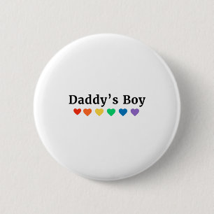 Bóton Redondo 5.08cm Garoto pai, Orgulho Arco-Íris, Legal LGBT Engraçad