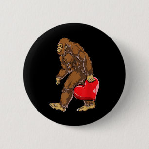 Bóton Redondo 5.08cm Garotos de Dia de os namorados de Coração Bigfoot
