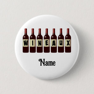 Bóton Redondo 5.08cm Garrafas De Vinho Vermelho Vinculadas Personalizad