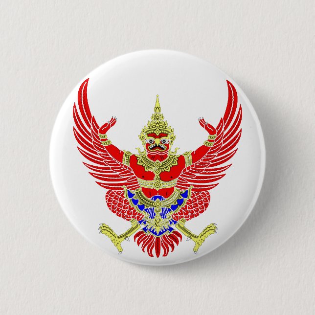 BÓTON REDONDO 5.08CM GARUDA TAILANDESES - KROOTH - SÂNSCRITO (Frente)