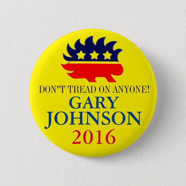 Bóton Redondo 5.08cm Gary Johnson 2016 (Frente)