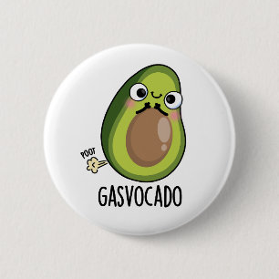 Bóton Redondo 5.08cm Gasvocado Funny Fazendo Farsa Avocado Pun