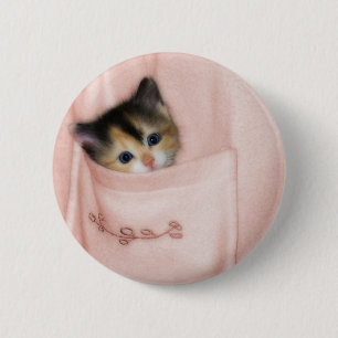 Bóton Redondo 5.08cm Gatinho no bolso 2