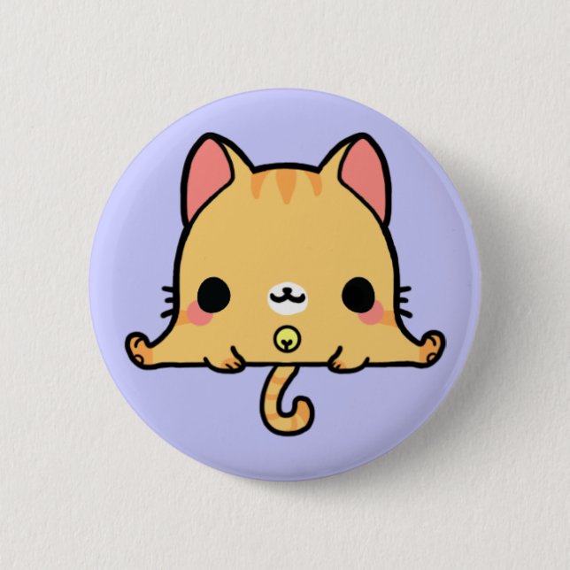 Bóton Redondo 5.08cm Gato de Kawaii (você muda o fundo!) (Frente)