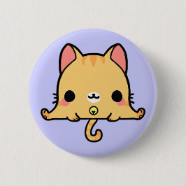Bóton Redondo 5.08cm Gato de Kawaii (você muda o fundo!)