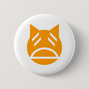Bóton Redondo 5.08cm Gato Emoji Weary