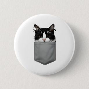 Bóton Redondo 5.08cm Gato Engraçado Pequim Em Pocket Cute Cat Lover Par