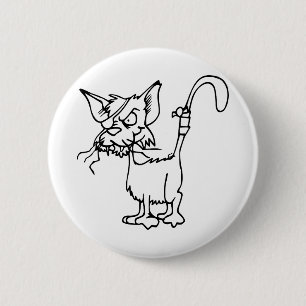 Bóton Redondo 5.08cm Gato Luta Contra A Bandagem Ferida De Animais Feli