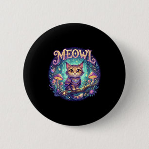 Bóton Redondo 5.08cm Gato Meowl Coruja Meme Brainrot Crianças Tolo Gera