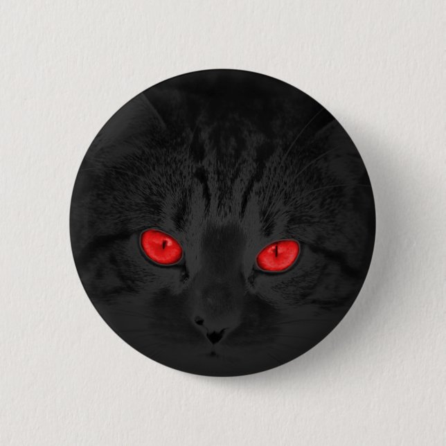 Bóton Redondo 5.08cm Gato negro (Frente)
