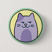 Gato Roxo Engraçado Com Olhar de Esquina