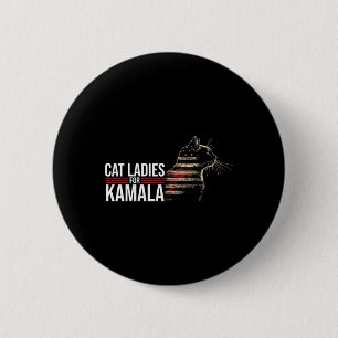 Bóton Redondo 5.08cm Gato Senhoras Para Kamala