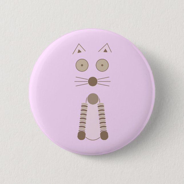 Bóton Redondo 5.08cm Gato Simples (Frente)