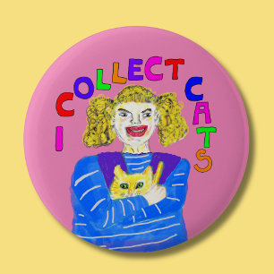 Bóton Redondo 5.08cm Gatos amantes presentes gatinho salvando novo crac