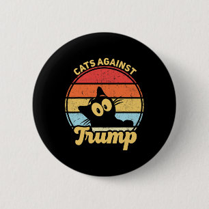 Bóton Redondo 5.08cm Gatos Contra A Eleição Anti Trump Funny Anti Trump