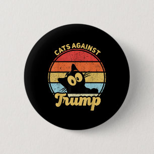 Bóton Redondo 5.08cm Gatos Contra A Eleição Anti Trump Funny Anti Trump