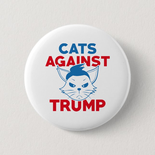 Bóton Redondo 5.08cm Gatos Contra Trump (Frente)