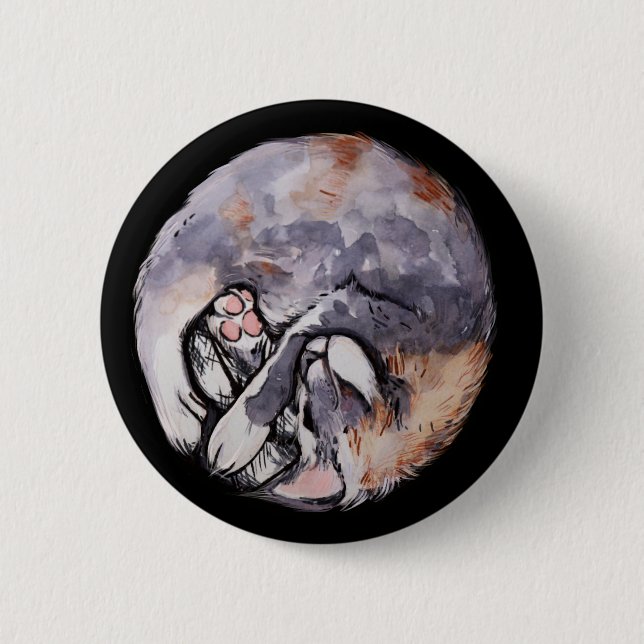 Bóton Redondo 5.08cm Gatos De Caturdia De Gato De Calico Diluído (Frente)