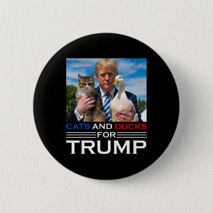 Bóton Redondo 5.08cm Gatos E Patos Para Trump Gatinhos E Patos Para Tru