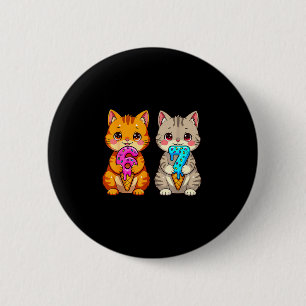 Bóton Redondo 5.08cm Gatos Kawaii Fofos Neko 67 Drip Meme Engraçado Sei