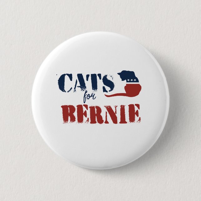 Bóton Redondo 5.08cm Gatos para Bernie (Frente)