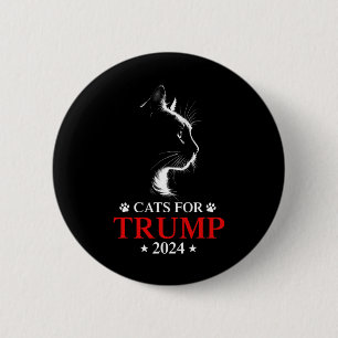 Bóton Redondo 5.08cm Gatos Para Trump Eleição 2024 Faça Gatos Seguros N