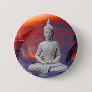 Bóton Redondo 5.08cm Gautama Siddhartha Buddha