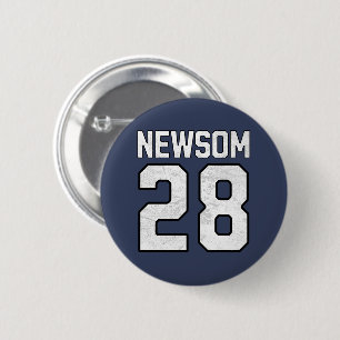 Bóton Redondo 5.08cm Gavin Newsom 2028 Para Presidente N.º 28