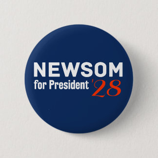 Bóton Redondo 5.08cm Gavin Newsom para Presidente 2028 botão