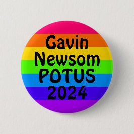 Bóton Redondo 5.08cm Gavin Newsom POTUS 2024