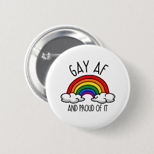Bóton Redondo 5.08cm GAY AF e orgulho disso