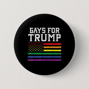 Bóton Redondo 5.08cm Gay Para Trump Usa Flag Pro Reelecionar O Donald 2