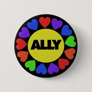 Bóton Redondo 5.08cm Gay Rights Ally