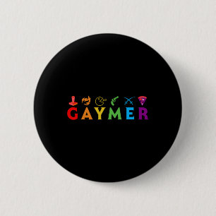 Bóton Redondo 5.08cm Gaymer Divertido Orgulho Lgbt Gay Gamer Amante de 