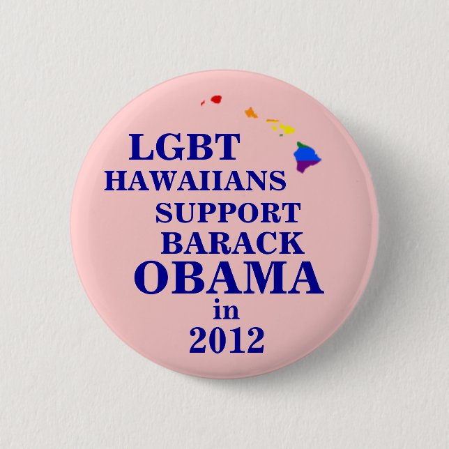 Bóton Redondo 5.08cm Gays LGBT para Obama 2012 (Frente)