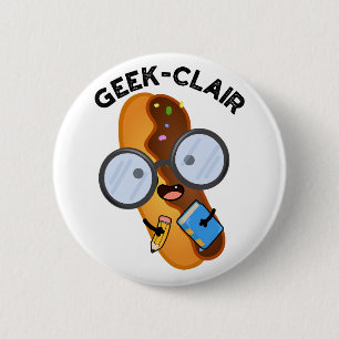 Bóton Redondo 5.08cm Geek-clair Engraçado Eclair Pun
