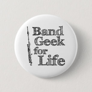Bóton Redondo 5.08cm Geek de flautim da banda