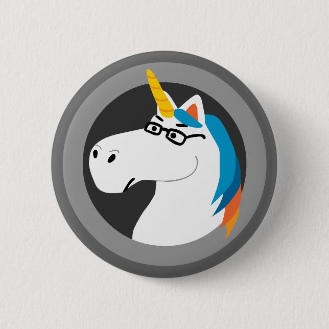 Bóton Redondo 5.08cm Geekicorn (Frente)