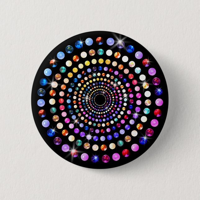 Bóton Redondo 5.08cm Gems (Frente)