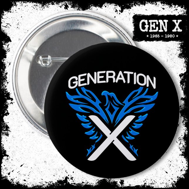 Bóton Redondo 5.08cm Gen X Gen Xer Phoenix Bird Generation X (Criador carregado)