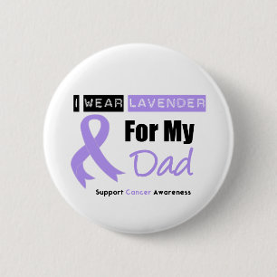 Bóton Redondo 5.08cm General Cancer Eu Vestir-se Lavanda para meu pai