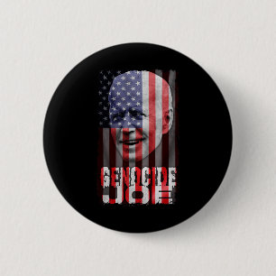 Bóton Redondo 5.08cm Genocídio Joe Biden Anti-Biden American Flag Vampi