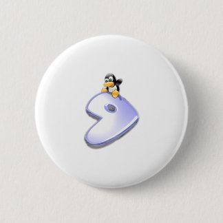 Bóton Redondo 5.08cm Gentoo Linux