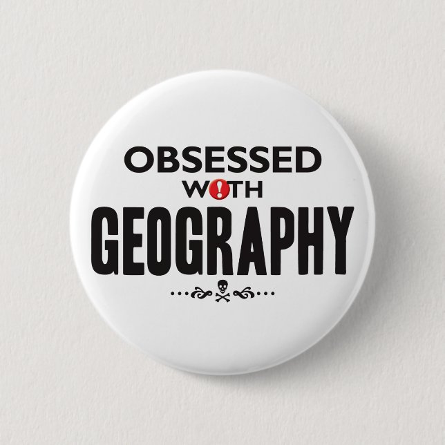 Bóton Redondo 5.08cm Geografia obcecada (Frente)