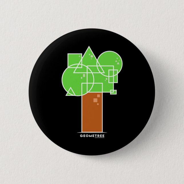 Bóton Redondo 5.08cm Geometree I (Frente)