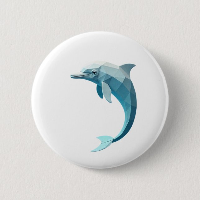 Bóton Redondo 5.08cm Geométrico Delfine (Frente)